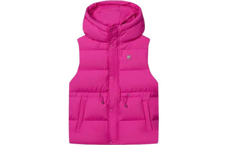 FILA Down Vests Women's China Aster Purple Hooded Non Detachable Moderate Other