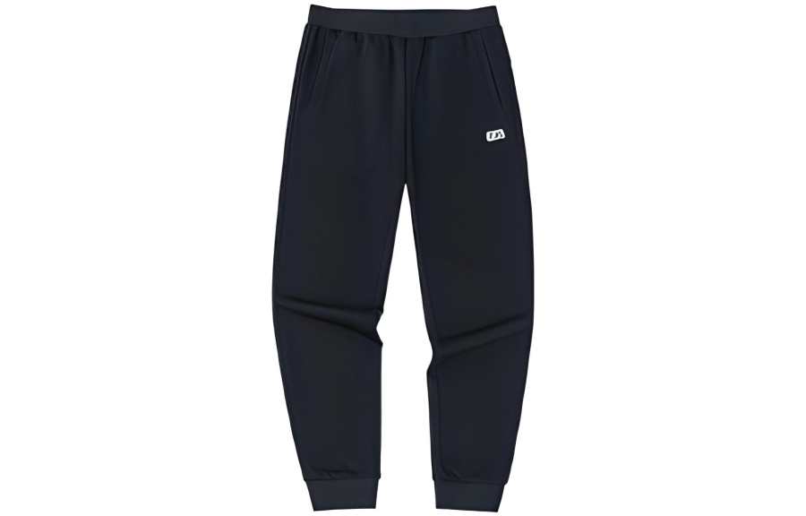 Anta Lifestyle Collection Sports Lifestyle Collection Solid Color Brand Logo Embroidery Elastic Cuff Fleece Lined