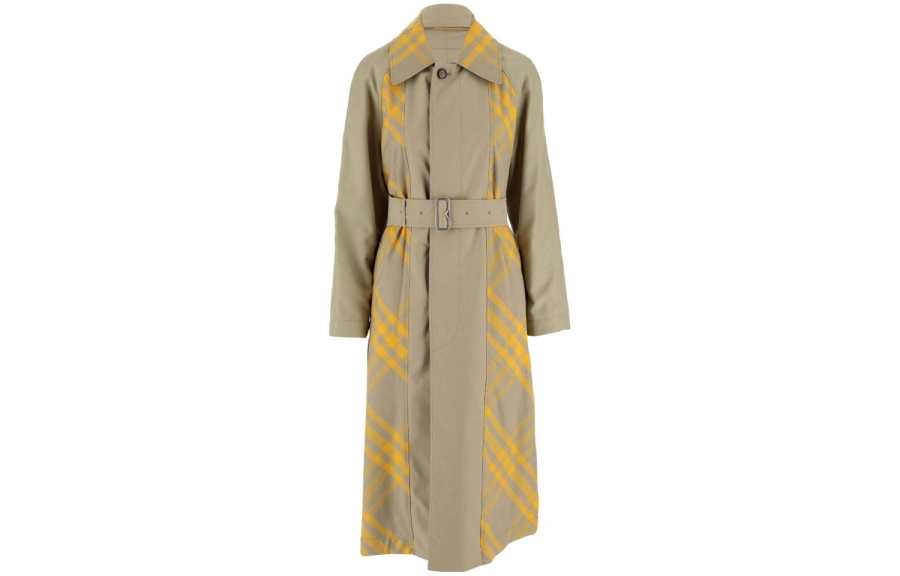 Burberry Checked Belted-Waist Reversible Trench Coat