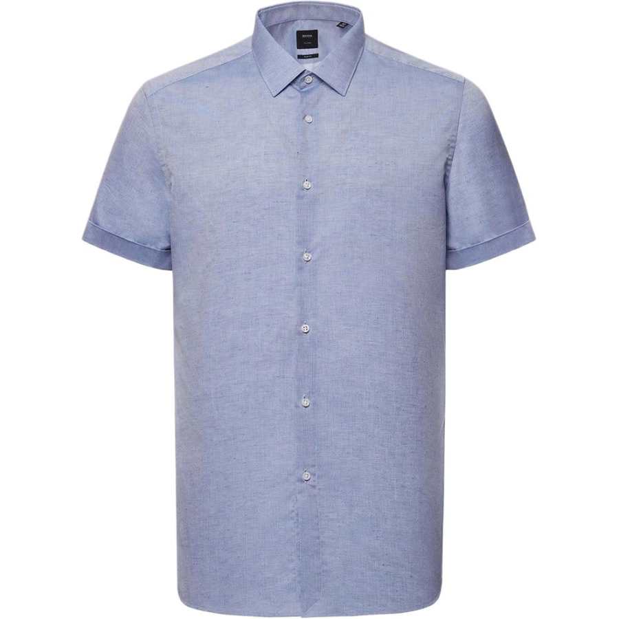 HUGO BOSS Shirts Men's Ink Blue Lapel Moderate