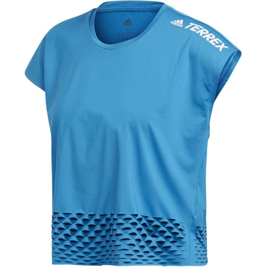 Adidas Adidas T Shirts Women's Blue Crew Neck Moderate Other