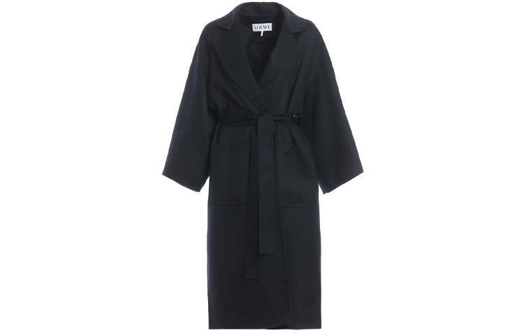 LOEWE LOEWE Coats Women's Blue Lapel Moderate
