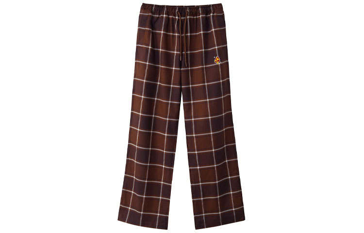 Li-Ning Li Ning x Persue , Sports Fashion Collection Casual Pants Women's Brown Plaid