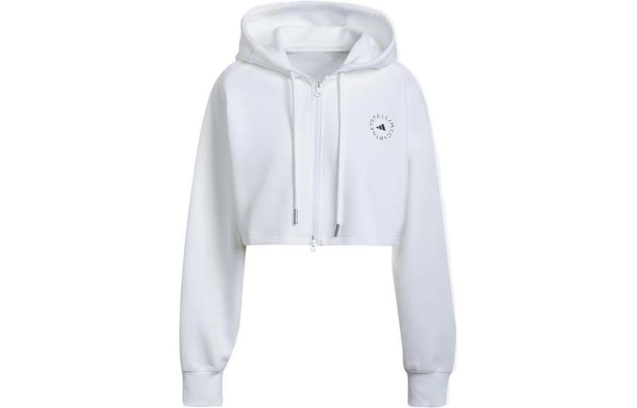 Adidas Adidas X Stella McCartney Cropped Coats Women's White Hooded Moderate