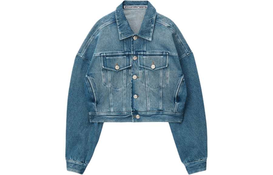 Alexander Wang Alexander Wang bonded-seam denim trucker jacket