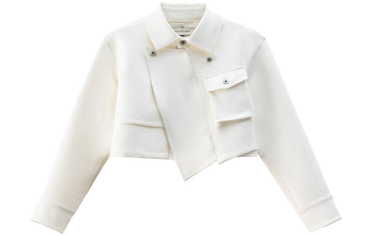 Feng Chen Wang Feng Chen Wang Cropped Coats Women's White Lapel Moderate
