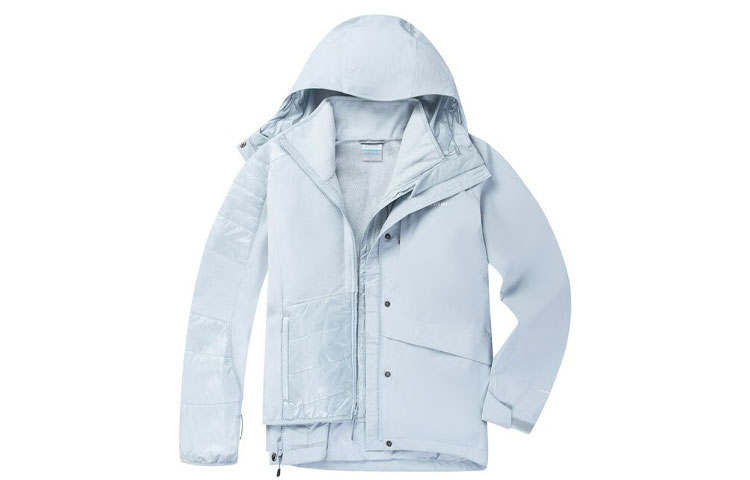 Columbia Outdoor Hiking Waterproof And Windproof Windbreaker Jacket Women's Light Blue