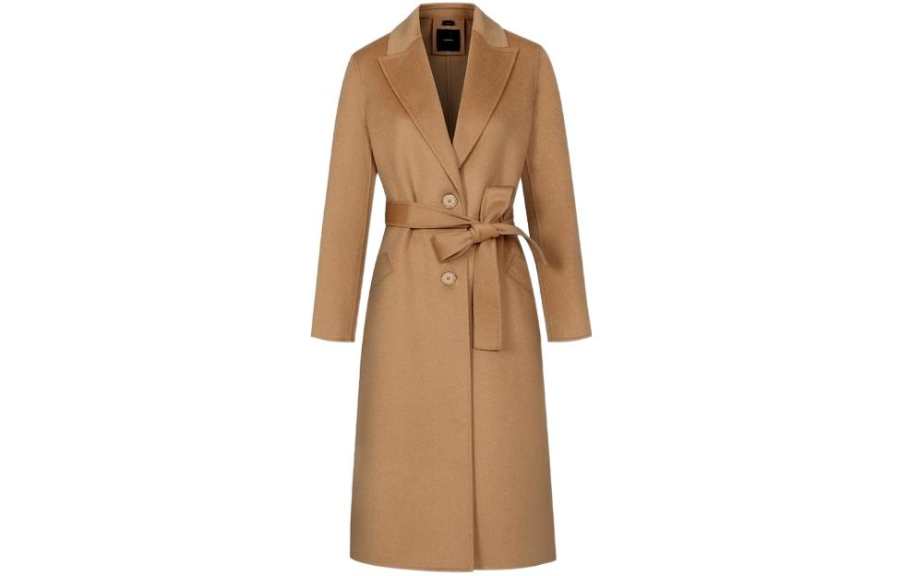 PINKO Velvet Jackets Women's Brown Lapel Moderate