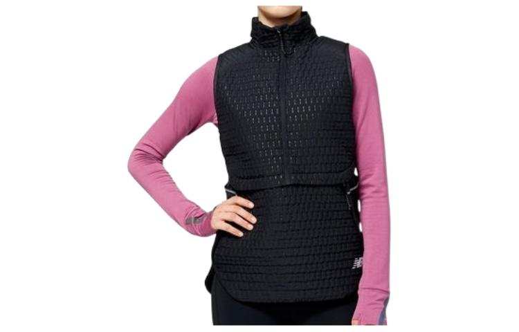 New Balance New Balance Vests Women's Black Stand Collar Moderate Straight Fit