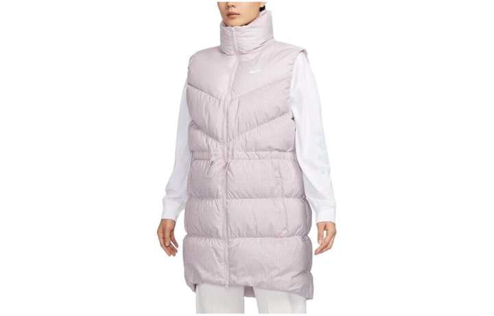 Nike Nike Down Vests Women's Pink Stand Collar Moderate