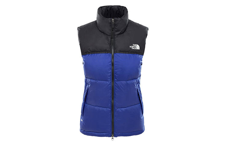 THE NORTH FACE Down Vests Women's Blue Stand Collar Moderate Other