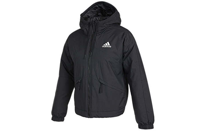 Adidas Adidas Puffer Jackets Women's Black Hooded Moderate Other