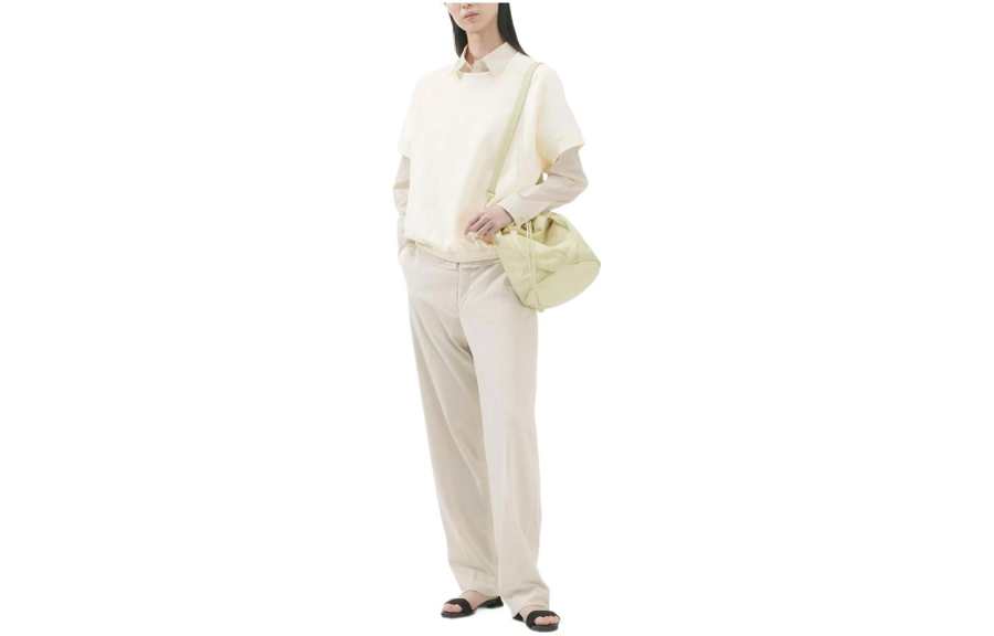 UNIQLO Casual Pants Women's Light Beige Moderate Straight Fit Pants