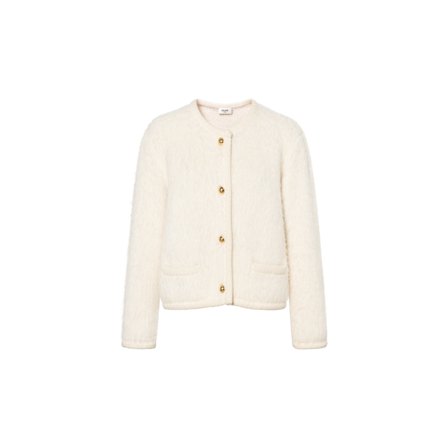 CELINE CELINE Cropped Coat Women's White