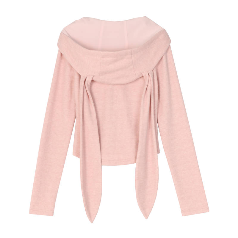 SNBL Cropped Coats Women's Pink Hooded Moderate