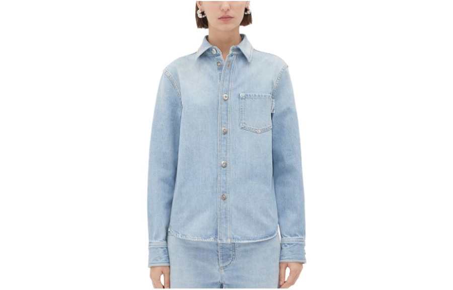Bottega Veneta Denim Jacket Women's Light Bleached