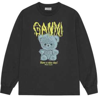 GANNI Teddy Printed Crewneck Sweatshirt