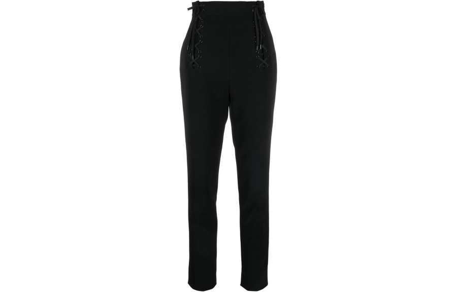 MOSCHINO Casual Pants Women's Black Moderate Straight Fit Pants