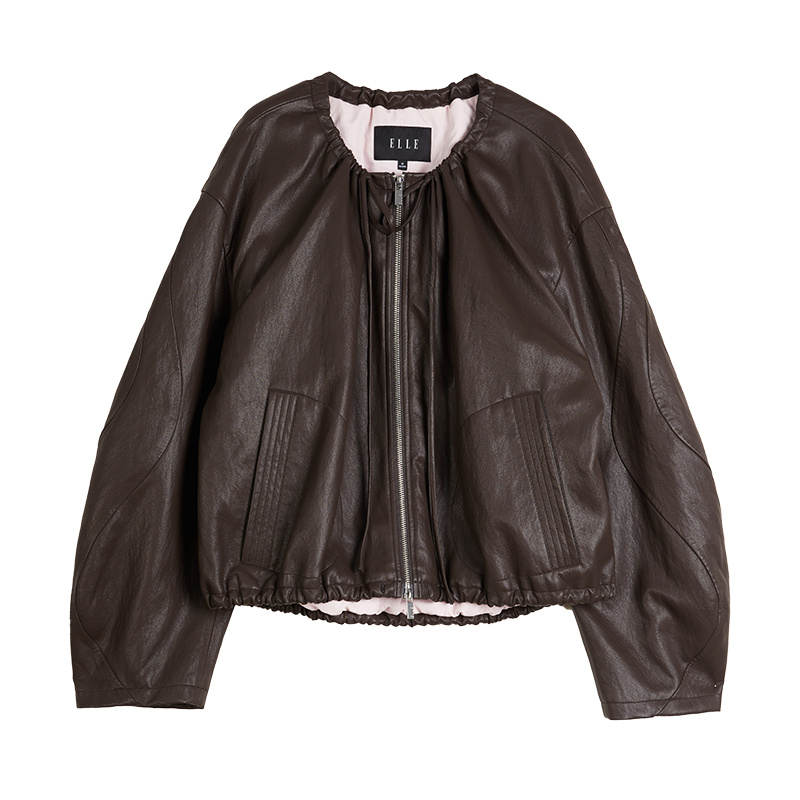 ELLE ELLE Cropped Coat Women's Coffee