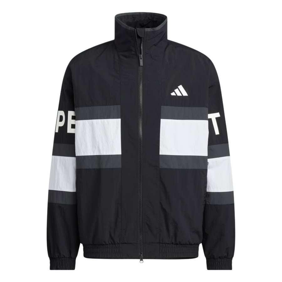 Adidas Adidas WORDING Pack Loose Fit Mesh Lined Woven Jacket Men's Black