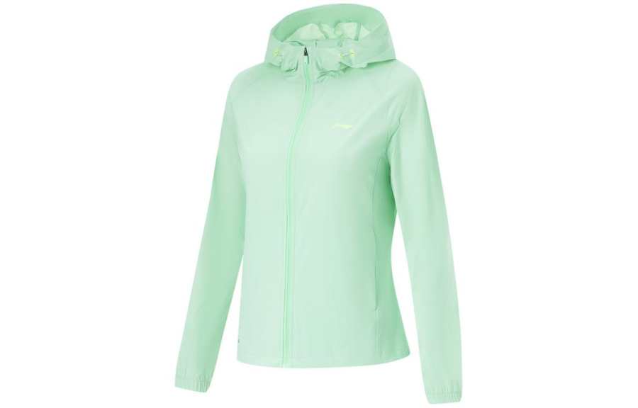 Li-Ning Li Ning UV Protection Sun Protection Clothing Women's Cooling Green