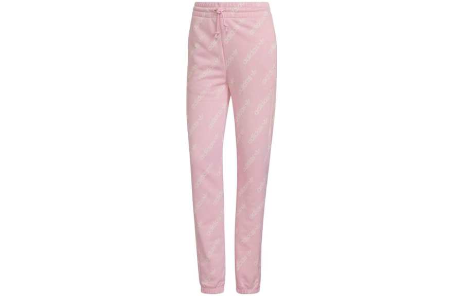 Adidas Adidas Knitted Sweatpants Women's Pink Moderate Cuffed Pants