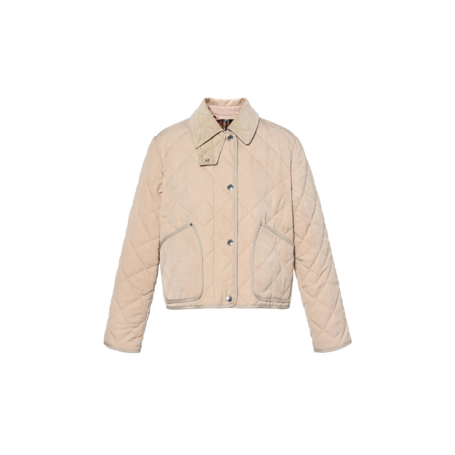 Burberry SS22 Cropped Coat Women's Soft Tawny