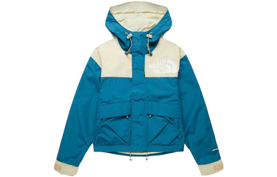 THE NORTH FACE Low Fi Hi Tek Outdoor Hiking Waterproof Windbreaker Jacket Women's Blue Coral/Gravel