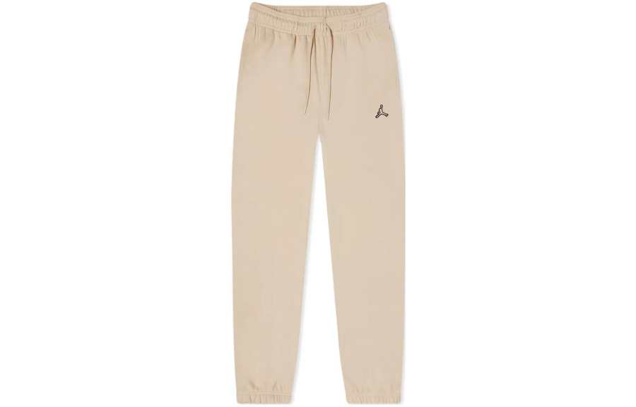 Jordan Jordan Knitted Sweatpants Women's Beige Moderate Straight Fit Pants