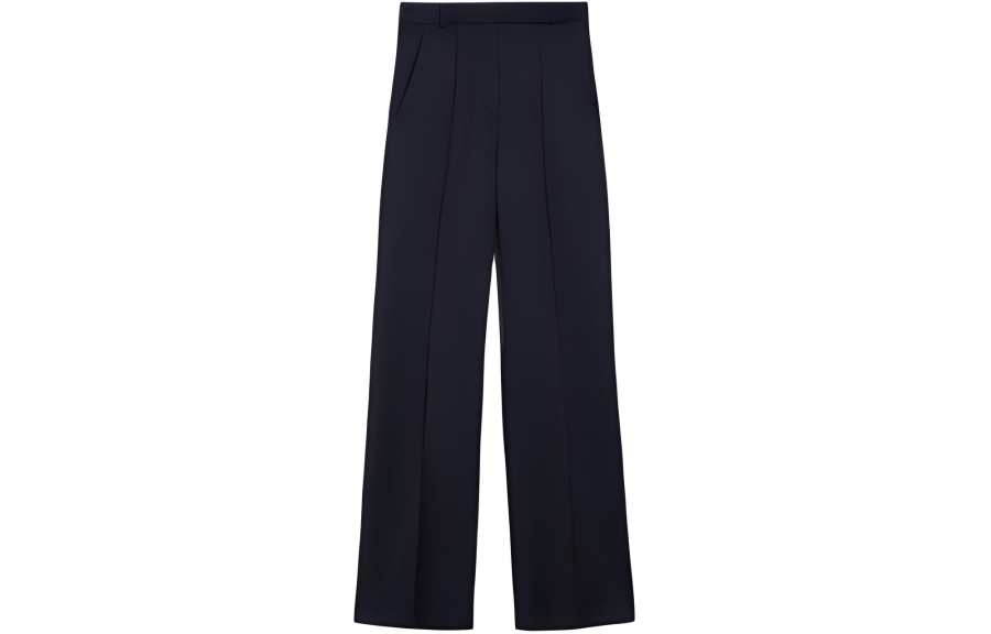 MaxMara Nelson Collection Trousers In Wool Twill Casual Pants Women's Black