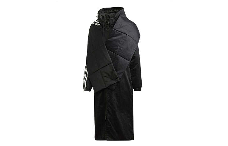 Adidas Originals Puffer Jackets Women's Black Hooded Moderate Parka Puffer Jacket