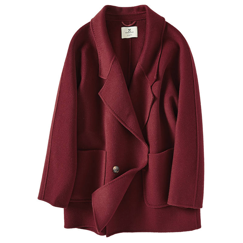 XIANGYING Coats Women's Red Moderate Straight Fit