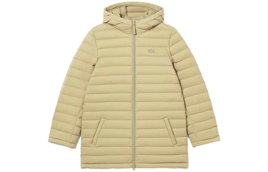 LACOSTE Puffer Jackets Women's Camel Hooded Moderate Other