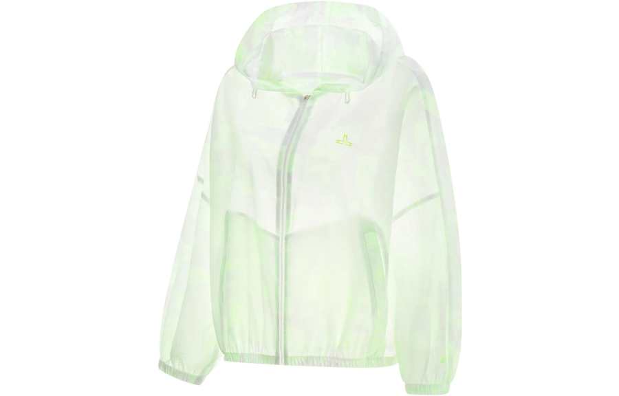 Li-Ning Li Ning Fitness Series Trench Coats Women's Neon Green Hooded Moderate Other