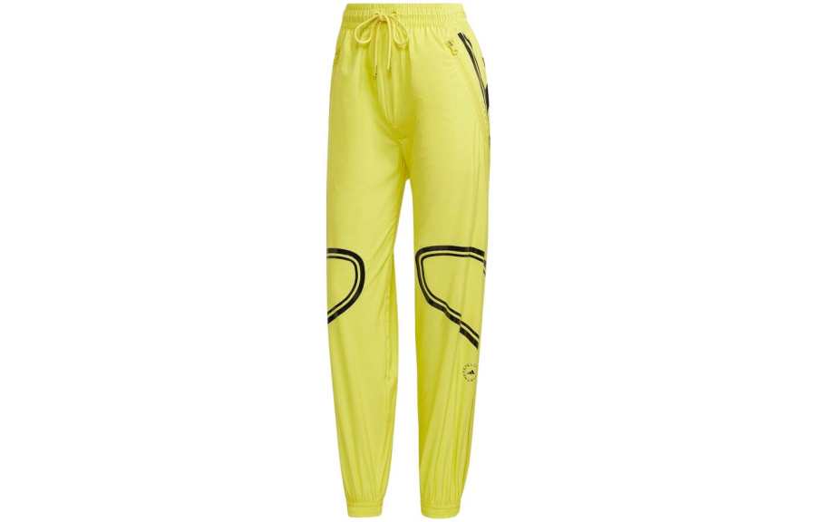 Adidas Adidas Knitted Sweatpants Women's Yellow Moderate Cuffed Pants
