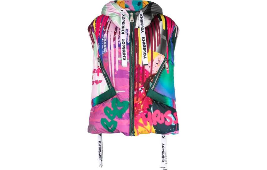 KHRISJOY KHRISJOY Graffiti Print Iconic Down Vest
