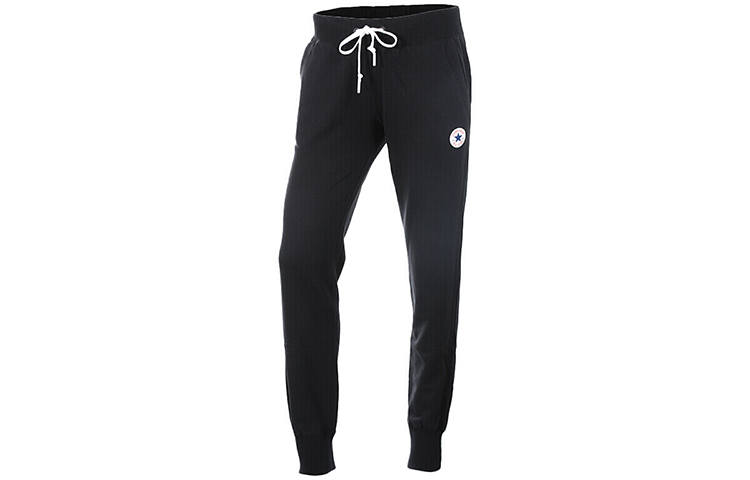 Converse Knitted Sweatpants Women's Black Moderate Cuffed Pants