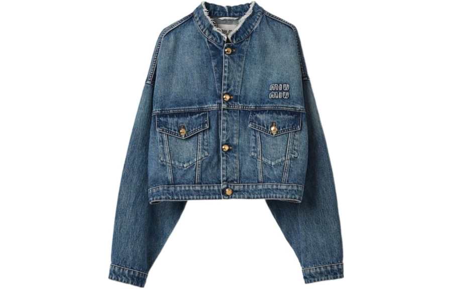 MIU MIU FW23 Denim Jacket Women's Blue