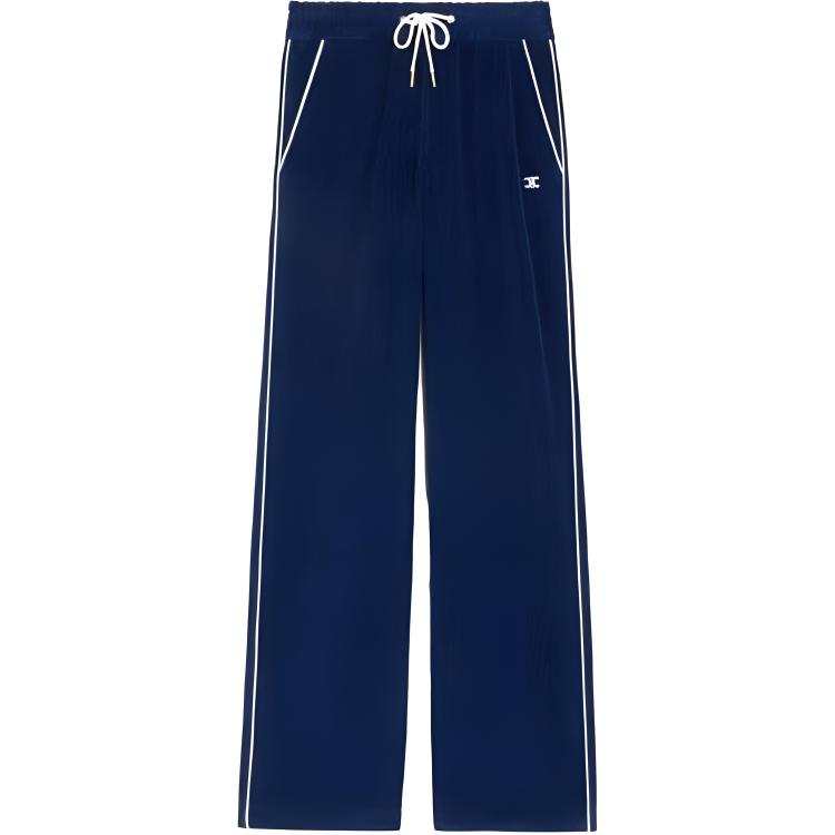 CELINE SS23 Knitted Sweatpants Women's Marine Blue