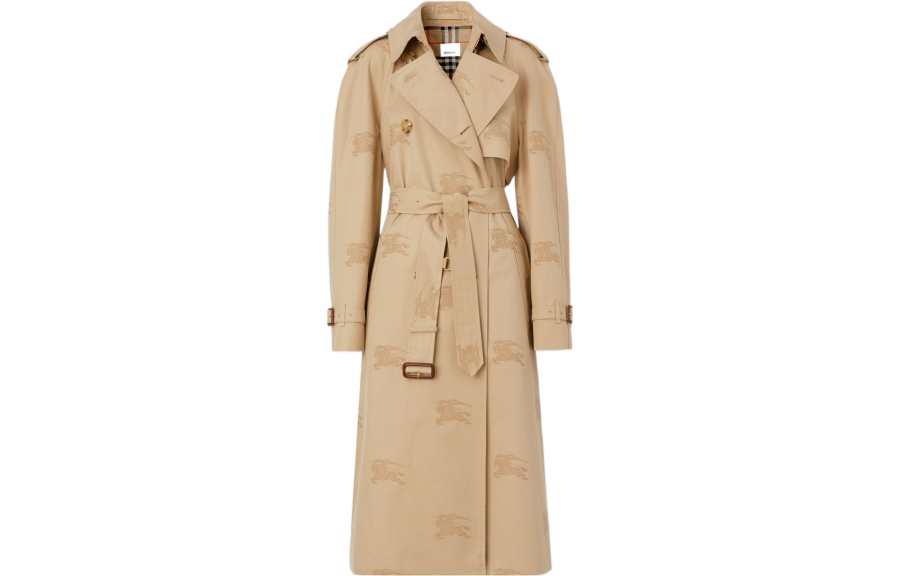 Burberry Trench Coats Women's Soft Yellow Brown Lapel Moderate Other