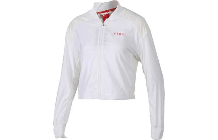 Nike Nike Cropped Coats Women's White Baseball Collar Moderate