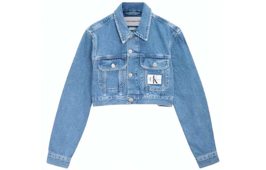 CALVIN KLEIN Denim Jacket Women's Sky Blue