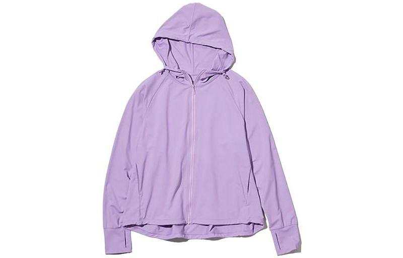 UNIQLO Sun Protection Clothing Women's Lilac Hooded Moderate Straight Fit