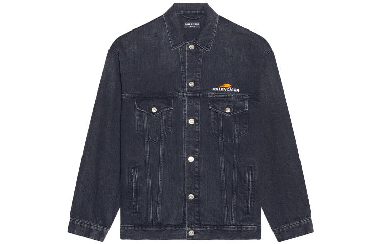 Balenciaga SS22 Denim Jacket Women's Black