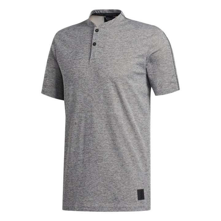 Adidas Adidas Polo Shirts Men's Gray Stand Collar Moderate