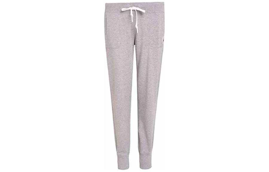 Converse Knitted Sweatpants Women's Gray Pink Moderate Cuffed Pants