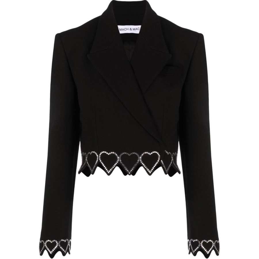 MACH & MACH Heart-embellished Cropped Blazer