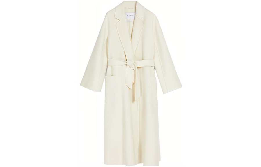 MaxMara Labbro Series Velvet feel Coat Women's White