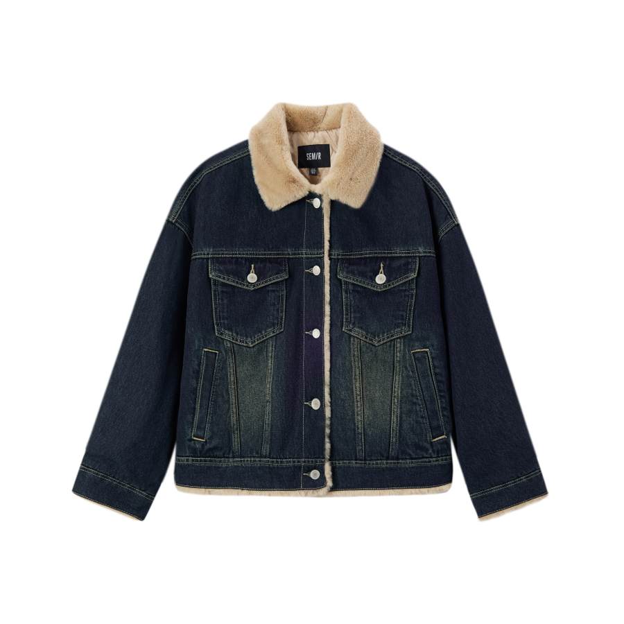 Semir Denim Jackets Women's Lapel Thickened Other
