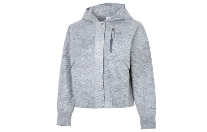 Nike Nike Cropped Coats Women's Gray Hooded Moderate